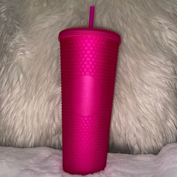 NWT Starbucks Soft Touch Pink Studded Venti Tumbler